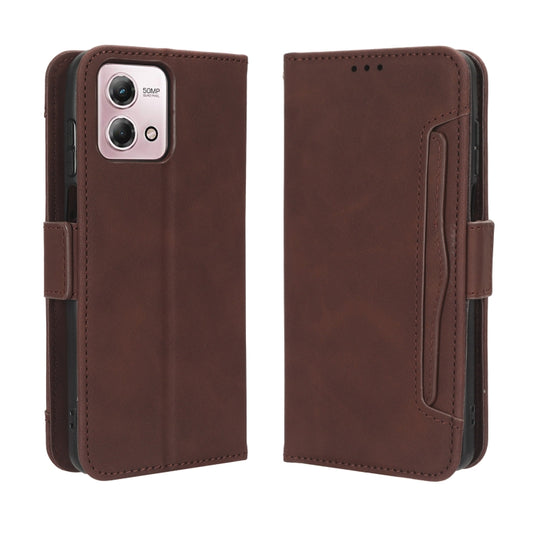 For Motorola Moto G Stylus 5G 2023 Skin Feel Calf Texture Card Slots Leather Phone Case(Brown) by buy2fix