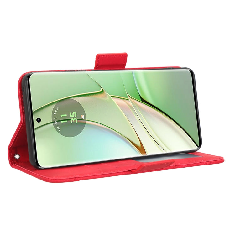For Motorola Edge 40 Skin Feel Calf Texture Card Slots Leather Phone Case(Red) by buy2fix