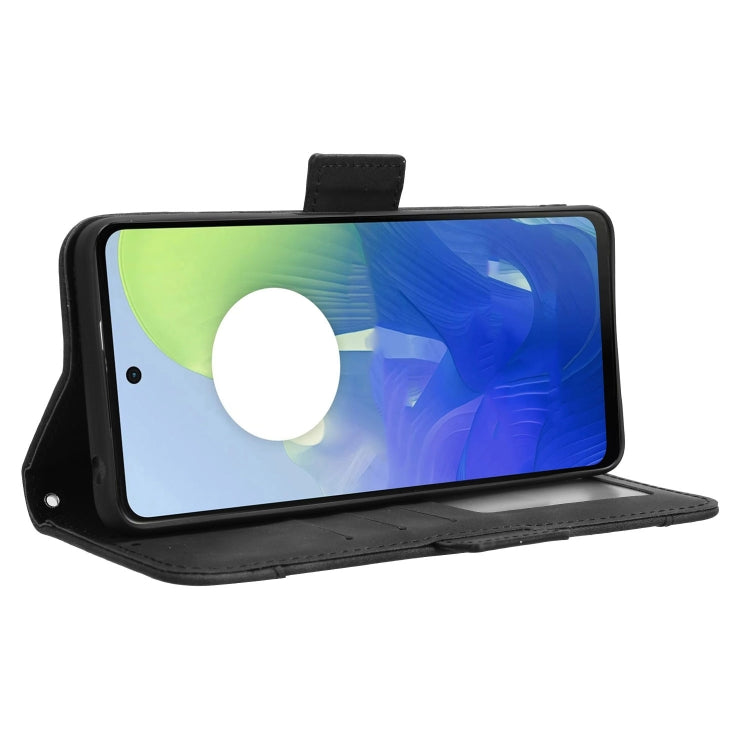 For Motorola Moto G04 / G24 Skin Feel Calf Texture Card Slots Leather Phone Case(Black) by buy2fix