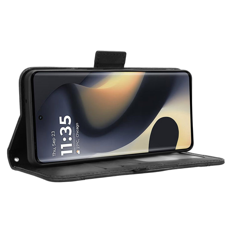 For Motorola Edge 2024 5G Skin Feel Calf Texture Card Slots Leather Phone Case(Black) by buy2fix