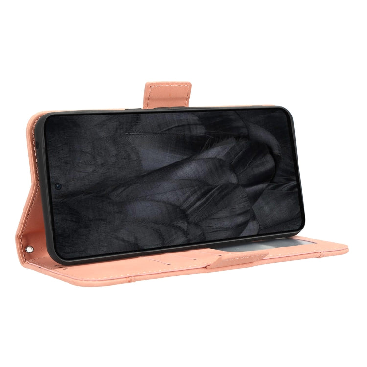 For Google Pixel 8 Pro Skin Feel Calf Texture Card Slots Leather Phone Case(Pink) by buy2fix
