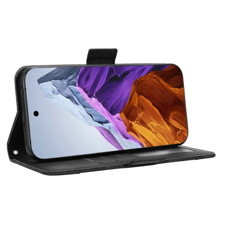 For Google Pixel 9 Pro Skin Feel Calf Texture Card Slots Leather Phone Case(Black) by buy2fix