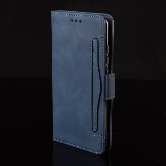 For Google Pixel 9 Skin Feel Calf Texture Card Slots Leather Phone Case(Blue) by buy2fix