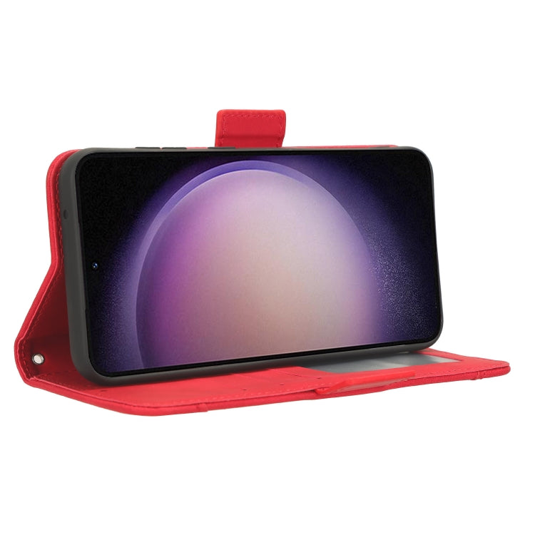 For Samsung Galaxy S23 FE 5G Skin Feel Calf Texture Card Slots Leather Phone Case(Red) by buy2fix