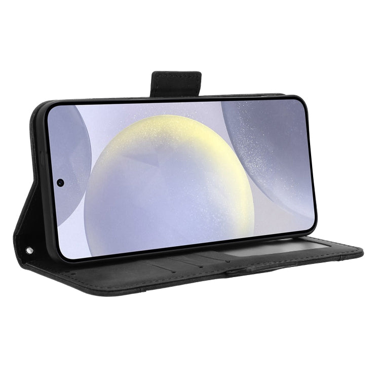 For Samsung Galaxy S24+ 5G Skin Feel Calf Texture Card Slots Leather Phone Case(Black) by buy2fix