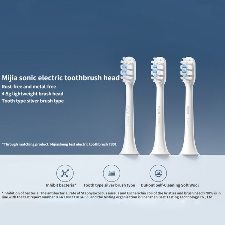 Original Xiaomi Mijia 3pcs Brush Head Standard Type for Sonic Electric Toothbrush T301 / T302(White) by Xiaomi