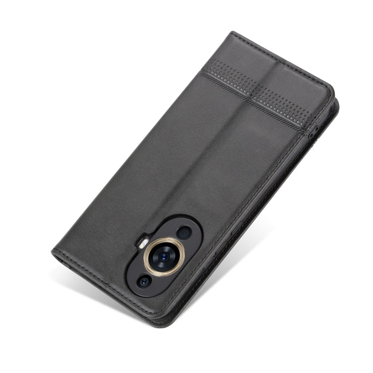 For Huawei Nova 11 AZNS Magnetic Calf Texture Flip Leather Phone Case(Black) - Huawei Cases by AZNS | Online Shopping UK | buy2fix