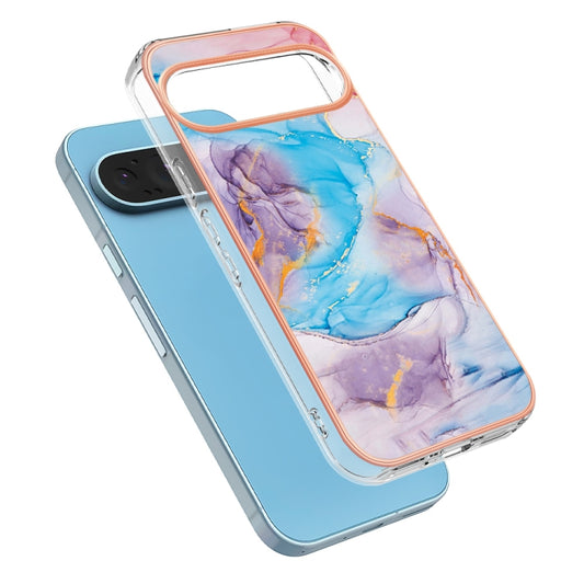 For Google Pixel 9 / 9 Pro Electroplating IMD TPU Phone Case(Blue Marble) by buy2fix