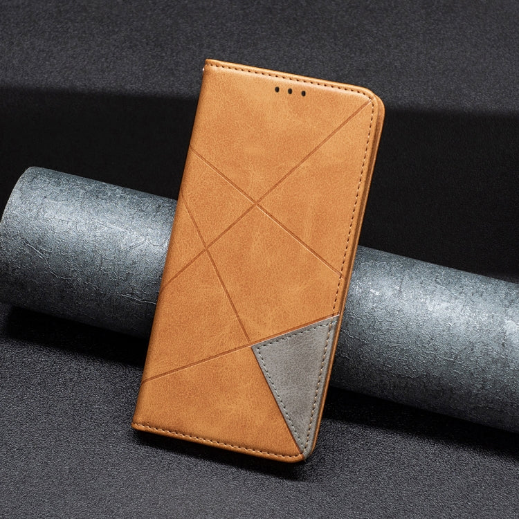 For Xiaomi Redmi Note 13 Pro 5G Rhombus Texture Magnetic Leather Phone Case(Yellow) by buy2fix
