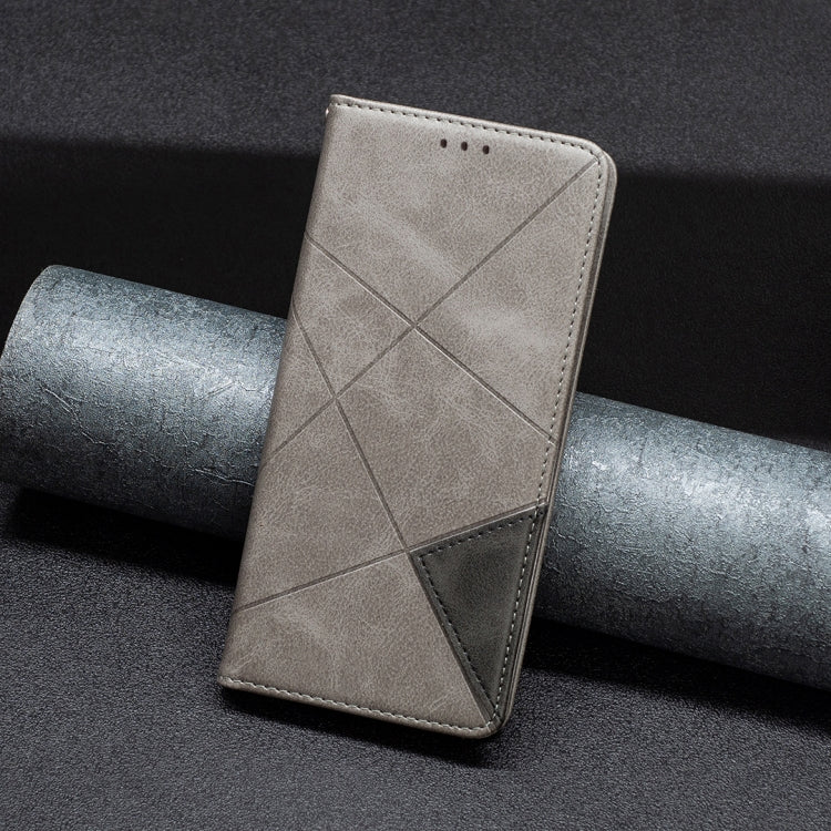 For Xiaomi Redmi Note 13 Pro 5G Rhombus Texture Magnetic Leather Phone Case(Grey) by buy2fix