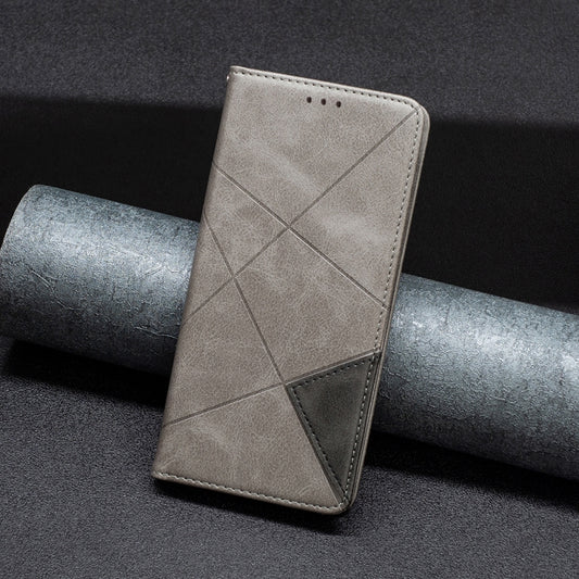 For Xiaomi Redmi A3 Rhombus Texture Magnetic Leather Phone Case(Grey) by buy2fix