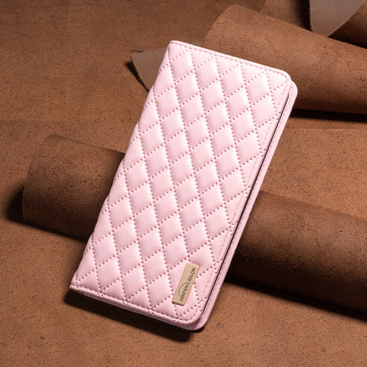 For Xiaomi Redmi K70 / K70 Pro Diamond Lattice Magnetic Leather Flip Phone Case(Pink) by buy2fix