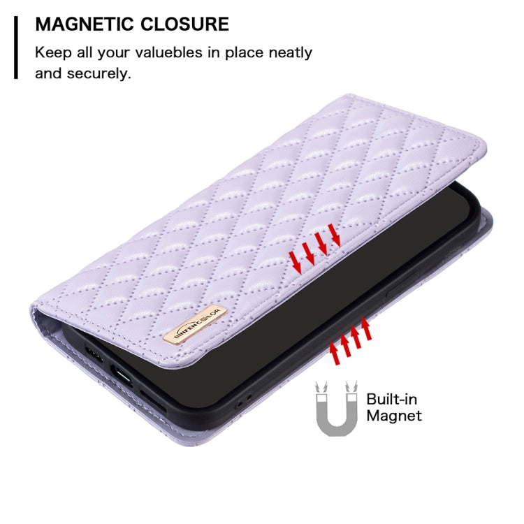 For Xiaomi Redmi K70 / K70 Pro Diamond Lattice Magnetic Leather Flip Phone Case(Purple) by buy2fix