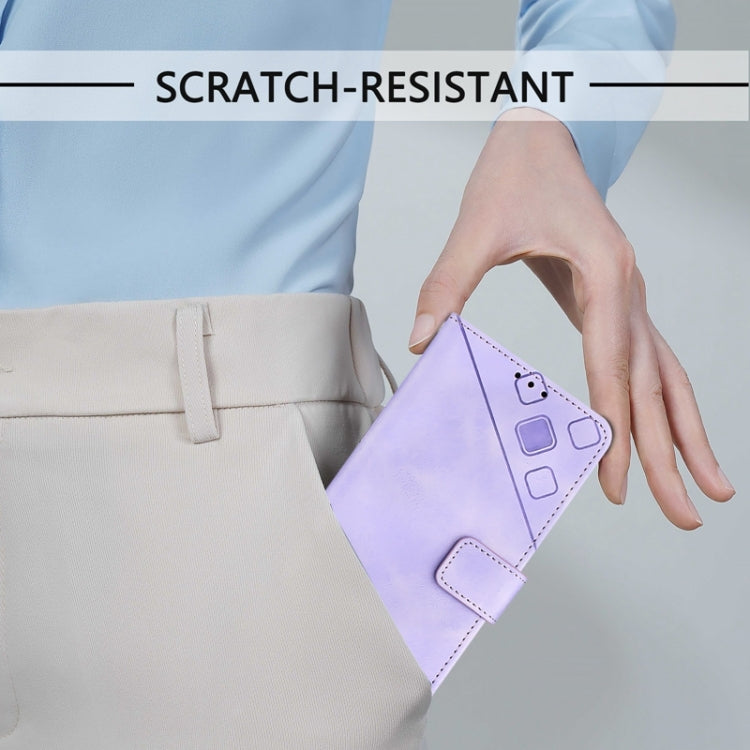 For Xiaomi Redmi K70 / K70 Pro Skin Feel Embossed Leather Phone Case(Light Purple) by buy2fix