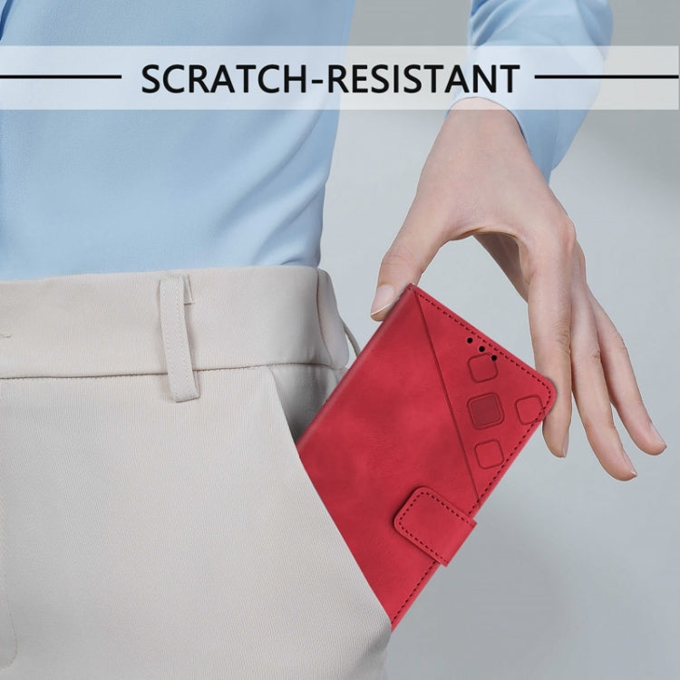 For Xiaomi Redmi K70 / K70 Pro Skin Feel Embossed Leather Phone Case(Red) by buy2fix