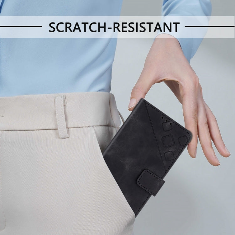 For Xiaomi Redmi K70 / K70 Pro Skin Feel Embossed Leather Phone Case(Black) by buy2fix