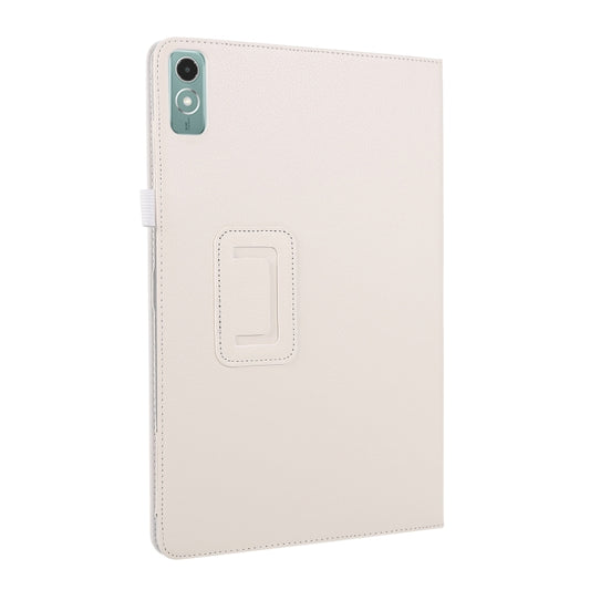 For Lenovo Xiaoxin Pad 11 2024 / M11 Litchi Texture Leather Tablet Case(White) by buy2fix