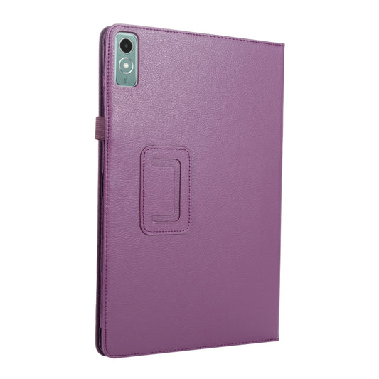 For Lenovo Xiaoxin Pad 11 2024 / M11 Litchi Texture Leather Tablet Case(Purple) by buy2fix