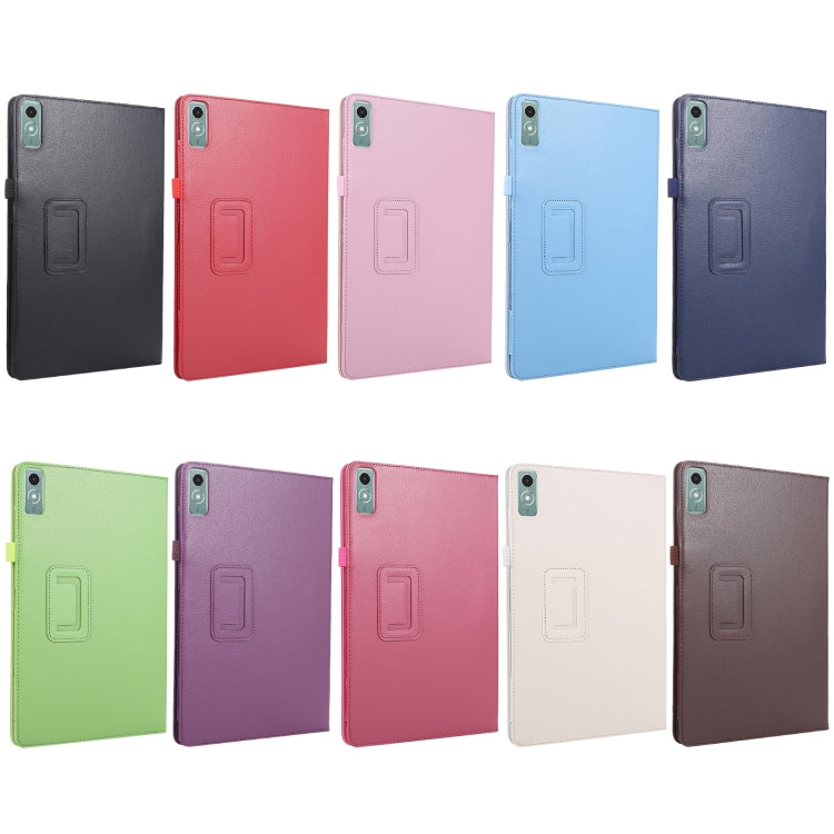 For Lenovo Xiaoxin Pad 11 2024 / M11 Litchi Texture Leather Tablet Case(Purple) by buy2fix