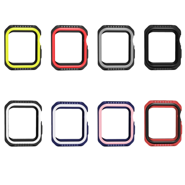 For Apple Watch Series 6 & SE & 5 & 4 44mm Shockproof Two Color Protective Case(Blue White) by buy2fix