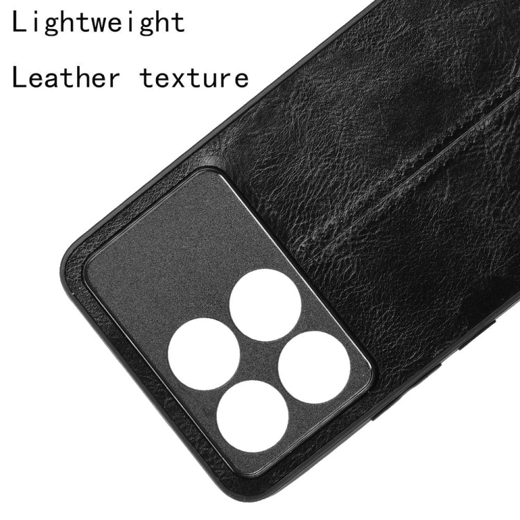 For Xiaomi Redmi K70 / K70 Pro Sewing Cow Pattern Skin PC + PU + TPU Phone Case(Black) by buy2fix