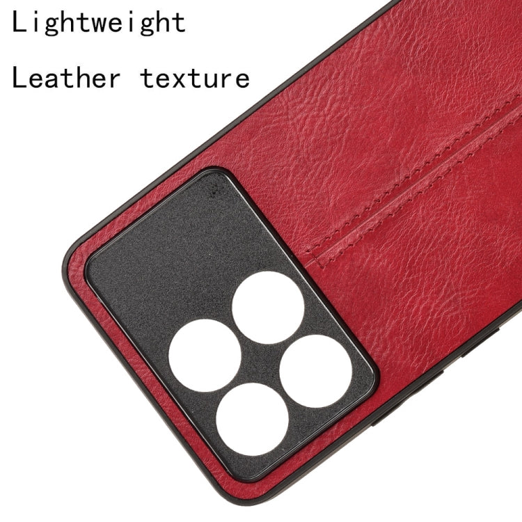 For Xiaomi Redmi K70 / K70 Pro Sewing Cow Pattern Skin PC + PU + TPU Phone Case(Red) by buy2fix