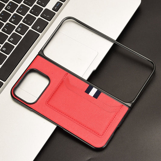 For Google Pixel 9 Pro Fold Litchi Texture Card Slots Back Cover Phone Case(Red) by buy2fix