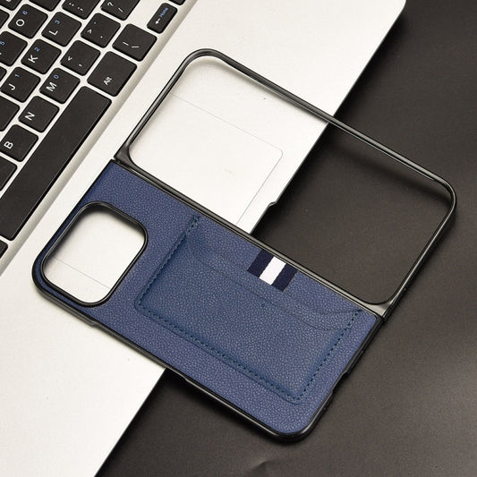 For Google Pixel 9 Pro Fold Litchi Texture Card Slots Back Cover Phone Case(Blue) by buy2fix