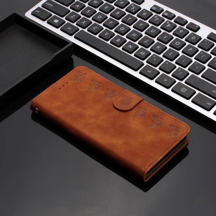 For iPhone Air Seven Butterflies Embossed Leather Phone Case(Brown) - iPhone Air Cases by buy2fix | Online Shopping UK | buy2fix
