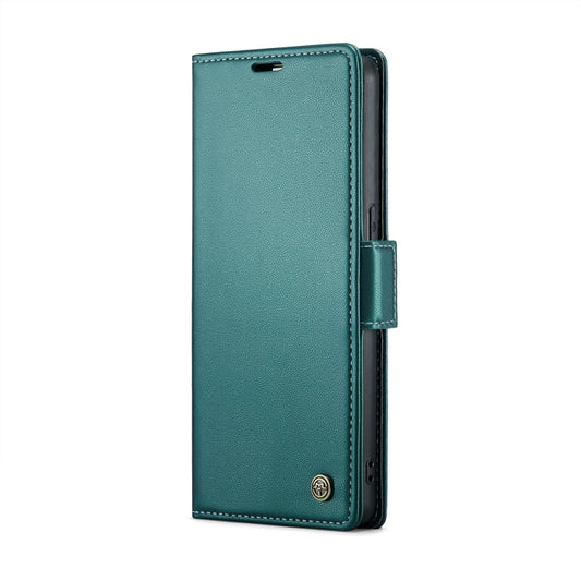 For OPPO Reno8 5G Global CaseMe 023 Butterfly Buckle Litchi Texture RFID Anti-theft Leather Phone Case(Pearly Blue) by CaseMe