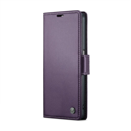 For OPPO A96 4G Global/A36 4G/K10 4G/A76 4G CaseMe 023 Butterfly Buckle Litchi Texture RFID Anti-theft Leather Phone Case(Pearly Purple) by CaseMe