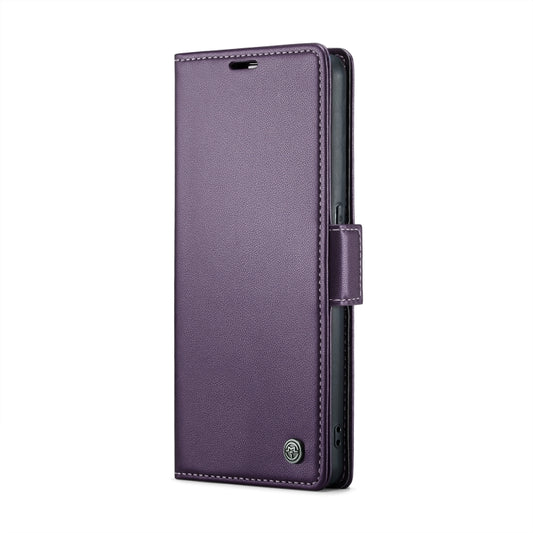For OPPO Reno8 T 4G CaseMe 023 Butterfly Buckle Litchi Texture RFID Anti-theft Leather Phone Case(Pearly Purple) by CaseMe