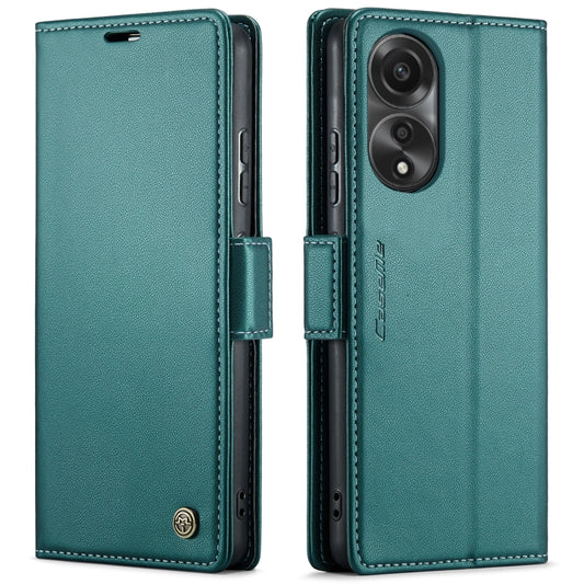 For OPPO A78 4G CaseMe 023 Butterfly Buckle Litchi Texture RFID Anti-theft Leather Phone Case(Pearly Blue) by CaseMe