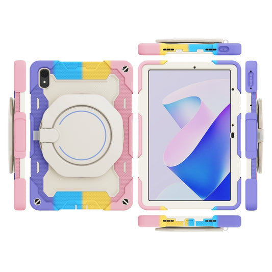 For Huawei MatePad 11 2023 Armor Contrast Color Silicone + PC Tablet Case(Colorful Pink) - Huawei by buy2fix | Online Shopping UK | buy2fix