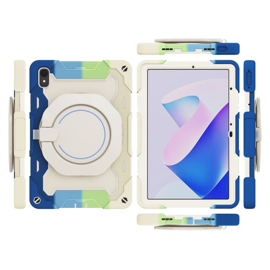 For Huawei MatePad 11 2023 Armor Contrast Color Silicone + PC Tablet Case(Colorful Blue) - Huawei by buy2fix | Online Shopping UK | buy2fix