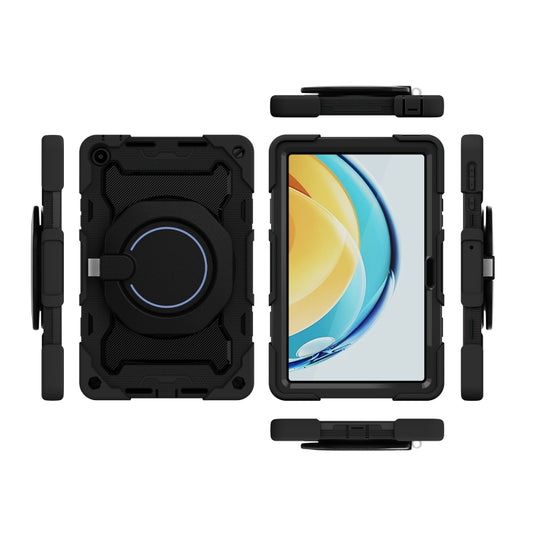 For Huawei MatePad SE 10.4 2023 Armor Contrast Color Silicone + PC Tablet Case(Black) - Huawei by buy2fix | Online Shopping UK | buy2fix