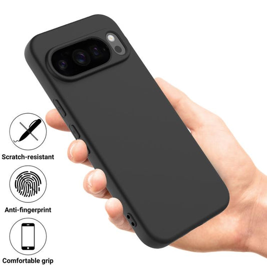 For Google Pixel 10 Pro XL Pure Color Liquid Silicone Shockproof Phone Case(Black) - Google Cases by buy2fix | Online Shopping UK | buy2fix