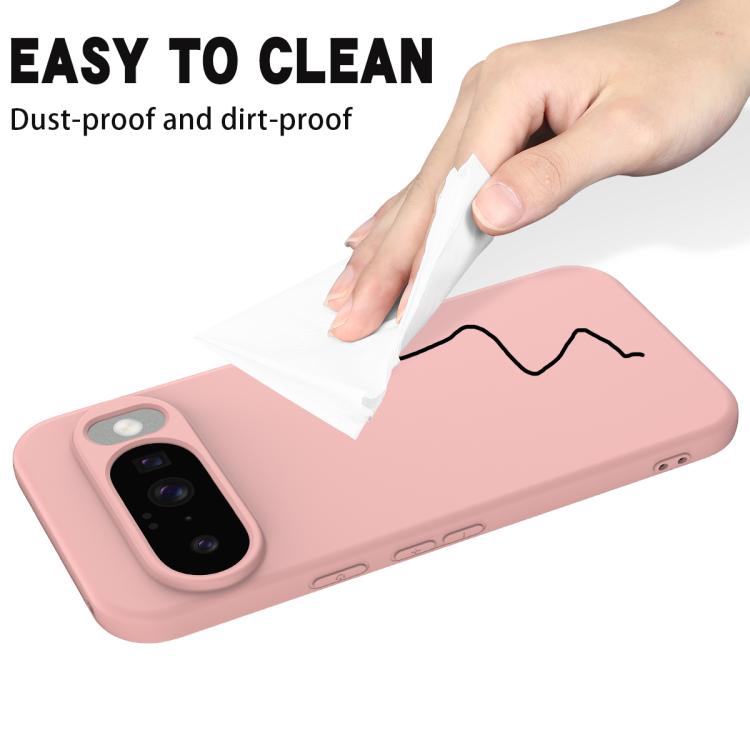 For Google Pixel 10 Pure Color Liquid Silicone Shockproof Phone Case(Pink) - Google Cases by buy2fix | Online Shopping UK | buy2fix