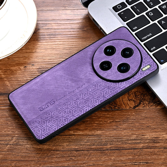 For vivo X100 AZNS 3D Embossed Skin Feel Phone Case(Purple) by AZNS