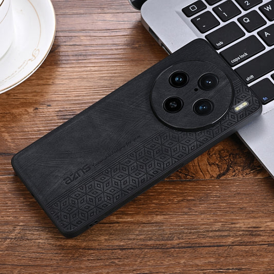 For vivo X100 Pro AZNS 3D Embossed Skin Feel Phone Case(Black) by AZNS