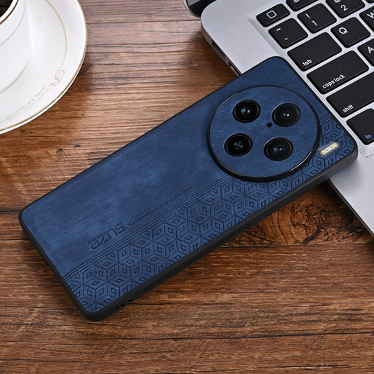 For vivo X100 Pro AZNS 3D Embossed Skin Feel Phone Case(Sapphire Blue) by AZNS