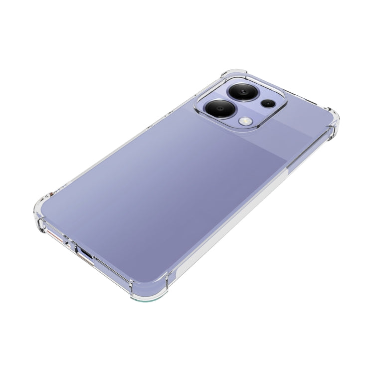 For Xiaomi Redmi Note 13 4G Shockproof Non-slip Thickening TPU Phone Case(Transparent) by buy2fix