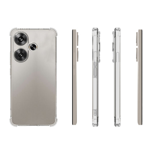 For Xiaomi Redmi Turbo 3 Shockproof Non-slip Thickening TPU Phone Case(Transparent) by buy2fix