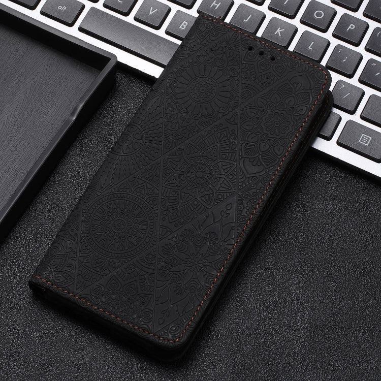 For Xiaomi 12 Lite Ethnic Embossed Adsorption Leather Phone Case(Black) by buy2fix
