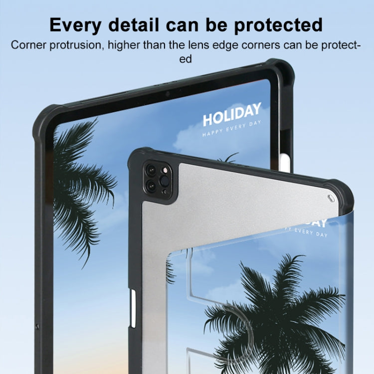 For iPad Air 11 2025 / 2024 3-Fold 360 Rotation Painted Leather Smart Tablet Case(Coconut Tree) by buy2fix