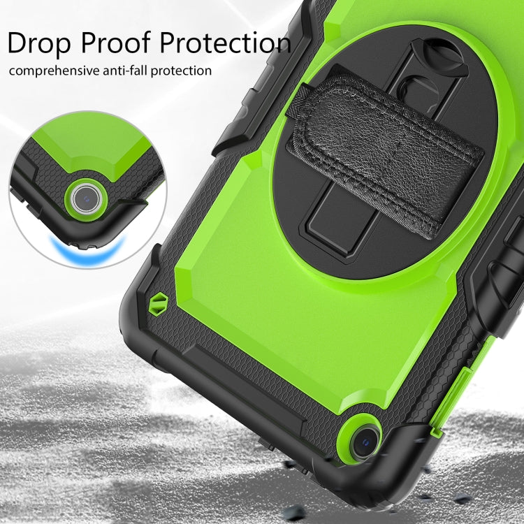 For Lenovo Tab M10 10.1 Gen 3rd Silicone Hybrid PC Tablet Case with Shoulder Strap(Yellow Green PC) - Lenovo by buy2fix | Online Shopping UK | buy2fix