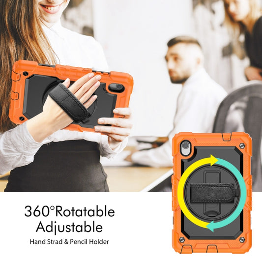 For Lenovo Tab M8 HD 2020/2019 Silicone Hybrid PC Tablet Case with Shoulder Strap(Orange) - Lenovo by buy2fix | Online Shopping UK | buy2fix