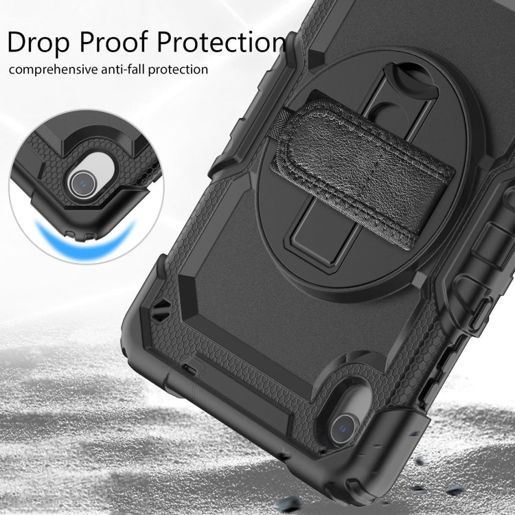 For Lenovo Tab M8 HD 2020/2019 Silicone Hybrid PC Tablet Case with Shoulder Strap(Black) - Lenovo by buy2fix | Online Shopping UK | buy2fix