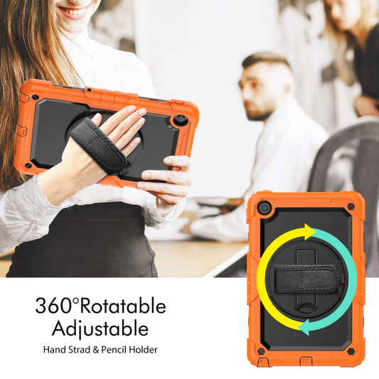 For Lenovo Tab M10 Plus 10.6 Gen 3rd Silicone Hybrid PC Tablet Case with Shoulder Strap(Orange) - Lenovo by buy2fix | Online Shopping UK | buy2fix