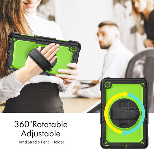 For Lenovo Tab M10 Plus 10.6 Gen 3rd Silicone Hybrid PC Tablet Case with Shoulder Strap(Yellow Green PC) - Lenovo by buy2fix | Online Shopping UK | buy2fix